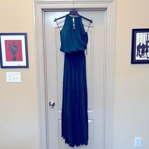 Teal Grecian Gauze Maxi Dress